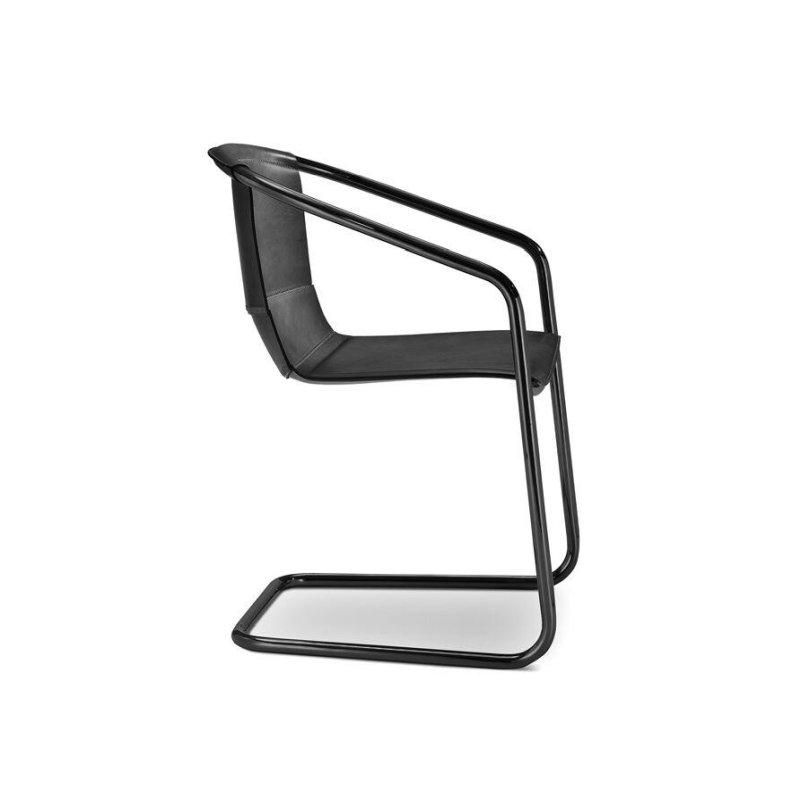 Deri Döşemeli Çelik Kolçaklı Konsol Sandalye - 147207