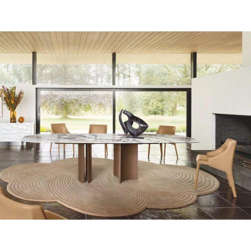 Deri Kaplama Dikiş Detaylı Sandalye - 147516