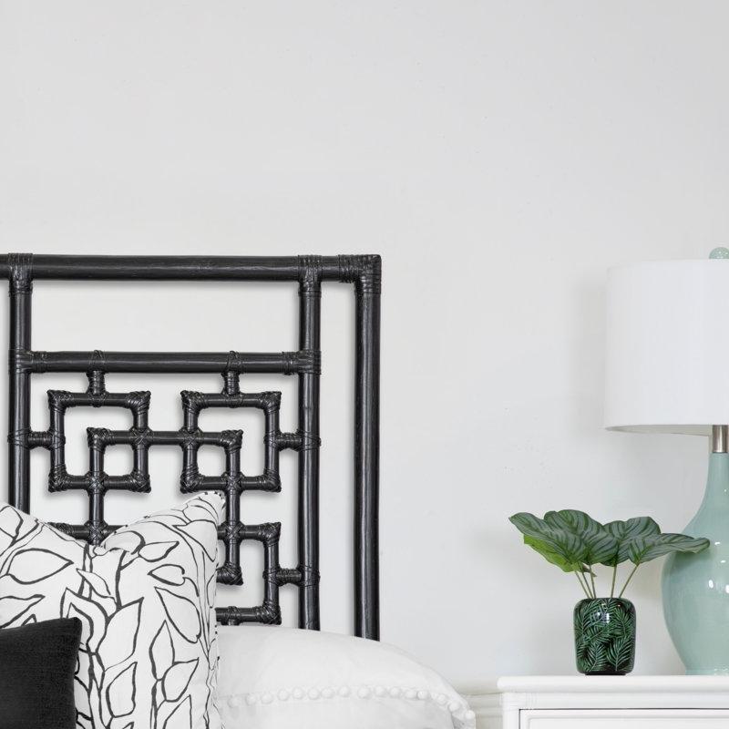 Deri Sargılı El Yapımı Rattan Geometrik Desenli Yatak Başlığı - 145020