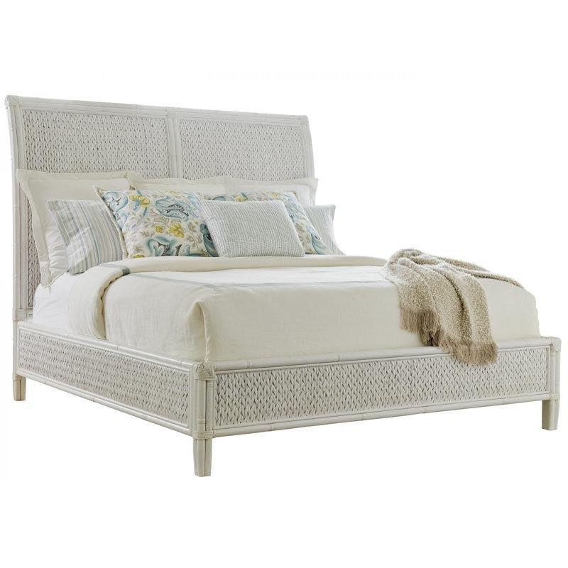 Deri Sargılı Rattan Çerçeveli Muz Yaprağı Örgülü Karyola - 153x204 cm - 143125