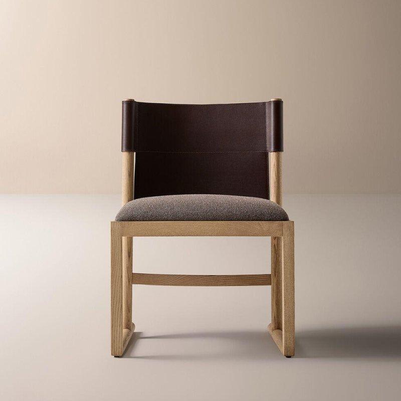 Deri Sırtlıklı Masif Dişbudak Kolçaklı Sandalye - 57x60x81 cm - 147264