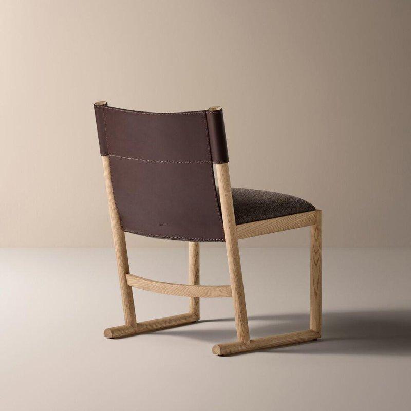 Deri Sırtlıklı Masif Dişbudak Kolçaklı Sandalye - 57x60x81 cm - 147264