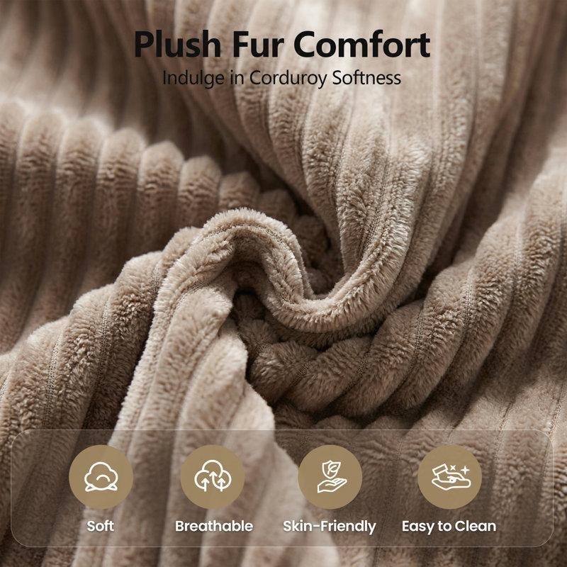 Deve Tüyü Fitilli Kadife Geniş Oturumlu Yan Cepli ve Bardaklıklı Dinlenme Koltuğu - 133x171 cm - 156385