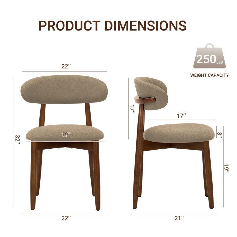 Deve Tüyü Kumaş Döşemeli Masif Ahşap Sandalye 6lı Set - 146622