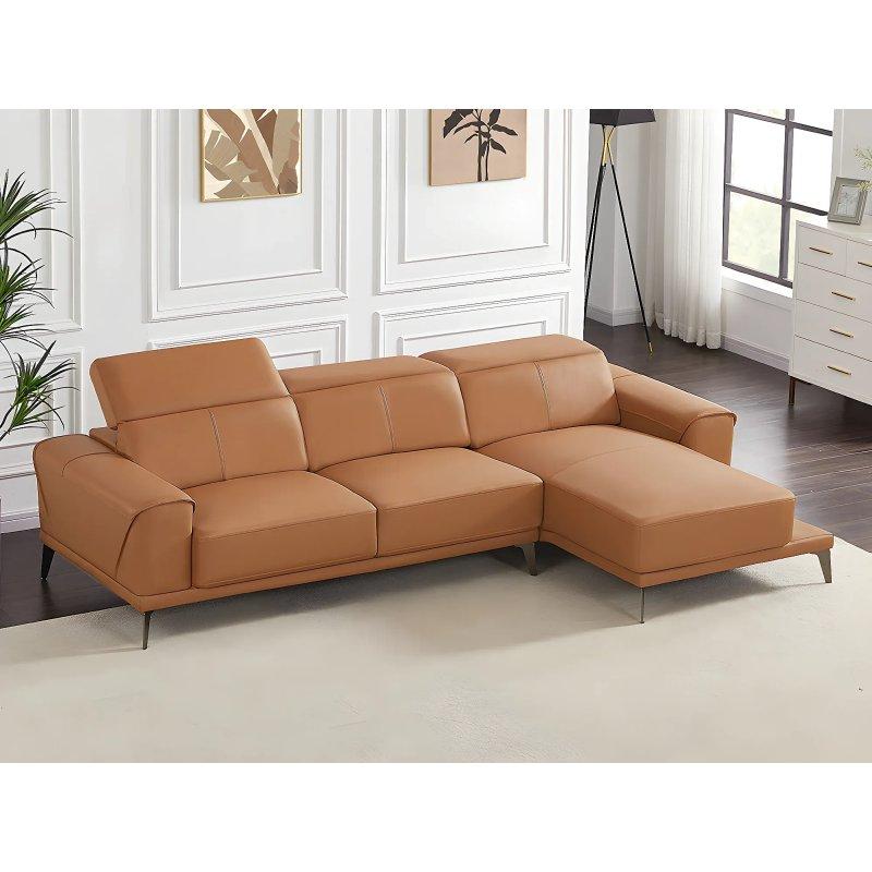 Deve Tüyü Manda Derisi Ayarlanabilir Başlıklı Sağ Köşe Koltuk - 279x170 cm - 155725