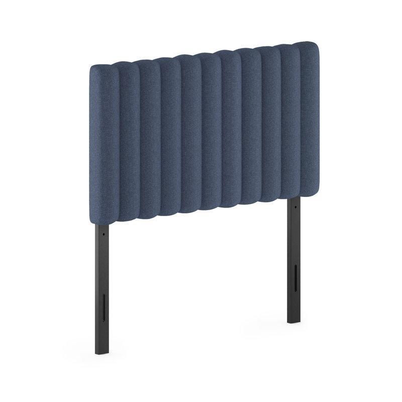 Dikey Kanallı Polyester Kumaş Döşemeli Ayarlanabilir Yatak Başlığı - 107 cm - 144603