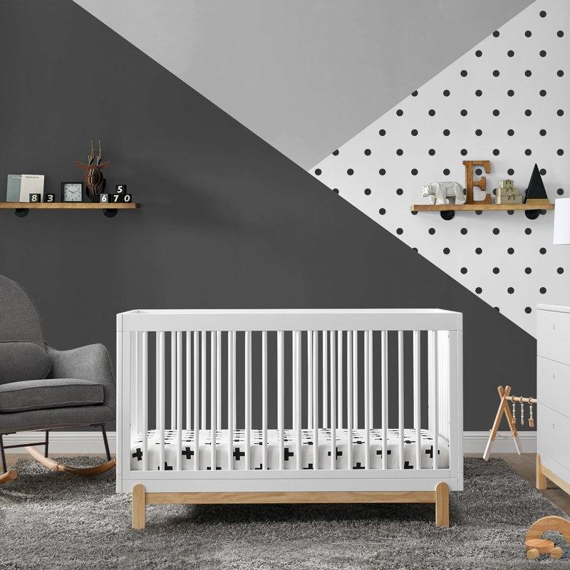 Doğal Masif Ahşap 4ü 1 Arada Dönüşebilen Yuvarlak Parmaklıklı Beşik - 138x79 cm - 162175