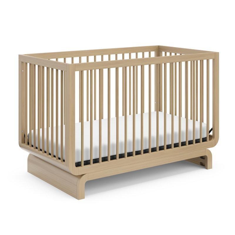 Doğal Masif Ahşap 5i 1 Arada Büyüyen Ayarlanabilir Yataklı Beşik - 138x76 cm - 162163