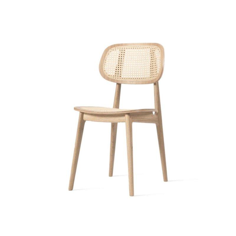 Doğal Meşe Masif Ahşap Hasır Örgü Sırtlı Sandalye - 147195