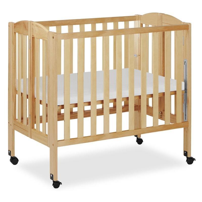 Doğal Renk Huş Ağacı 2si 1 Arada Katlanabilir Tekerlekli Portatif Mini Beşik - 105x67 cm - 161854