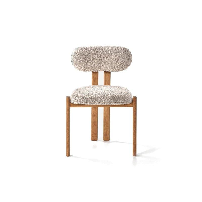 Döşemeli Masif Ahşap ve Metal İskeletli Sandalye - 147180