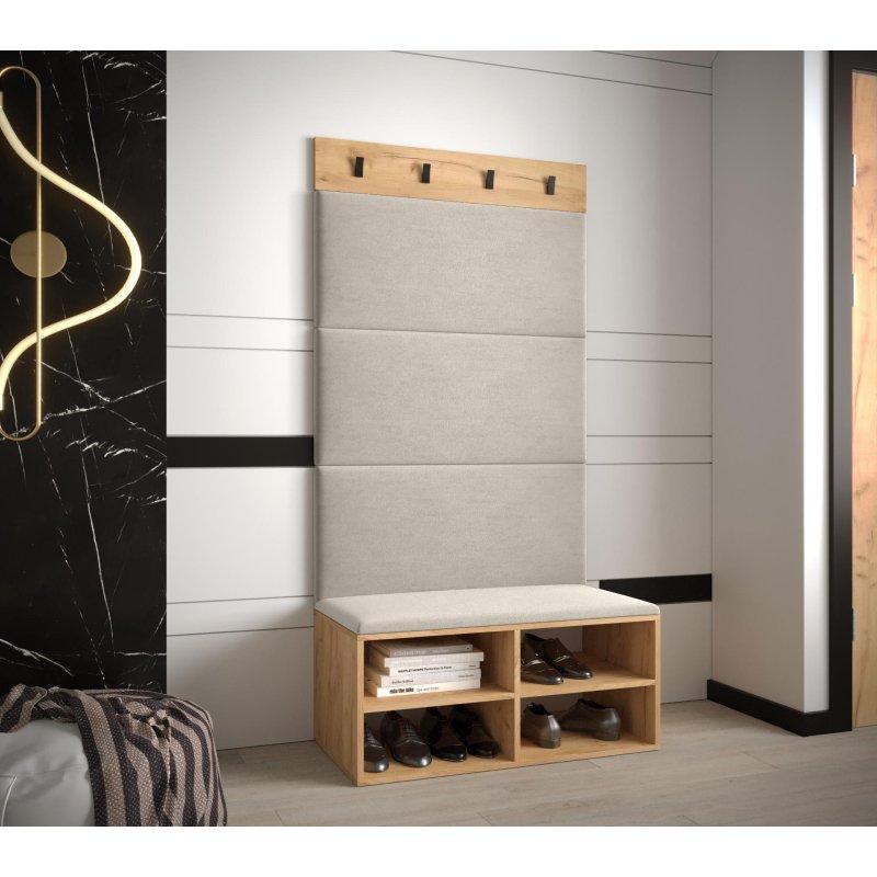 Döşemeli Panelli Metal Askılı Loft Tasarım Portmanto Vestiyer - 84x184x42 cm - 159112