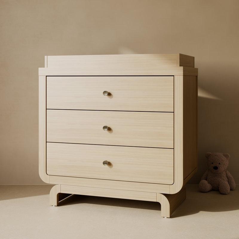 Driftwood Masif Ahşap 3 Çekmeceli Çıkarılabilir Tablalı Alt Değiştirme Masası - 163147