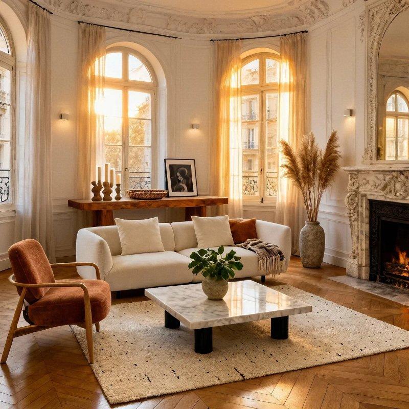 Ekru Kumaş Yuvarlak Hatlı 4 Kişilik Koltuk - 246 cm - 154448