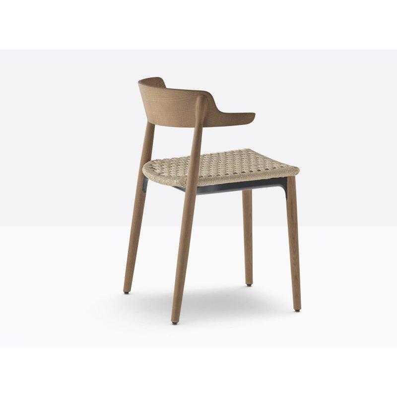 El Örgüsü Oturaklı Dişbudak Ahşap Kolçaklı Sandalye - 147255