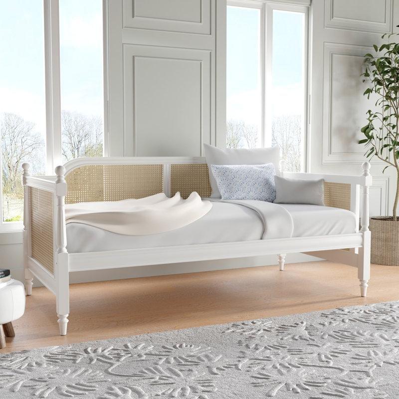 Endüstriyel Ahşap Hasır Panelli Daybed Karyola - 108x210 cm - 142744