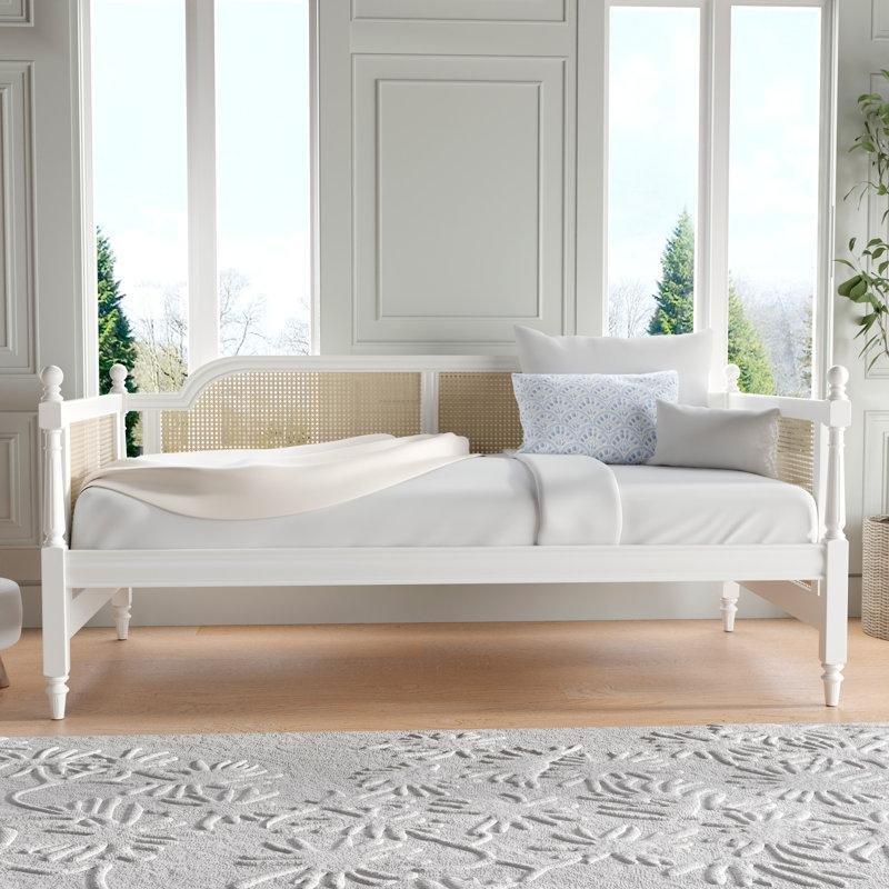 Endüstriyel Ahşap Hasır Panelli Daybed Karyola - 108x210 cm - 142744