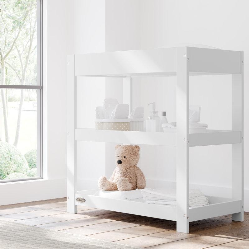 Endüstriyel Ahşap İki Başlık Seçenekli Raflı ve Minderli Alt Değiştirme Masası - 97x89x47 cm - 163273