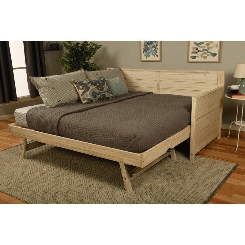 Eskitme Beyaz Masif Ahşap Yavru Yataklı ve Yatak Dahil Karyola - 202x107 cm - 142822