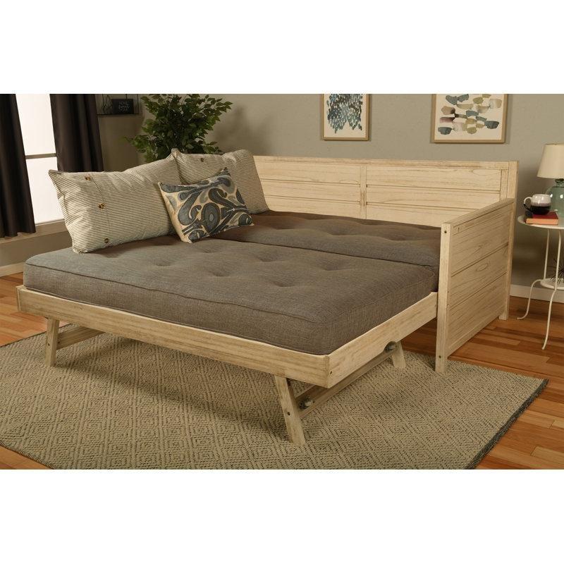 Eskitme Beyaz Masif Ahşap Yavru Yataklı ve Yatak Dahil Karyola - 202x107 cm - 142822