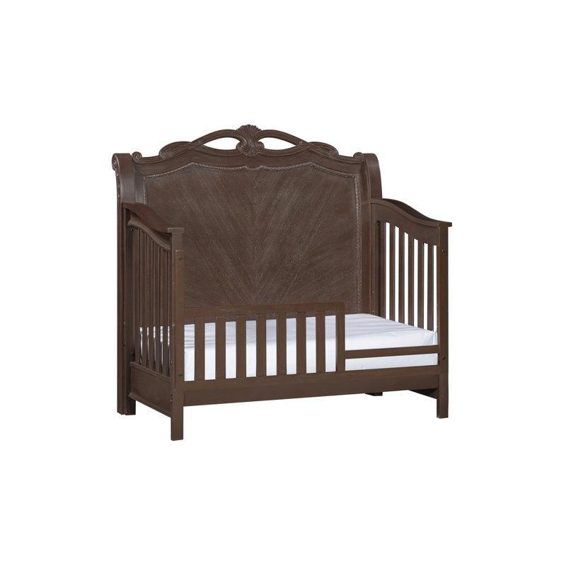 Eskitme Kırık Beyaz Masif Maun Ahşap 4ü 1 Arada Dönüşebilen Büyüyen Beşik - 141x152x98 cm - 162166