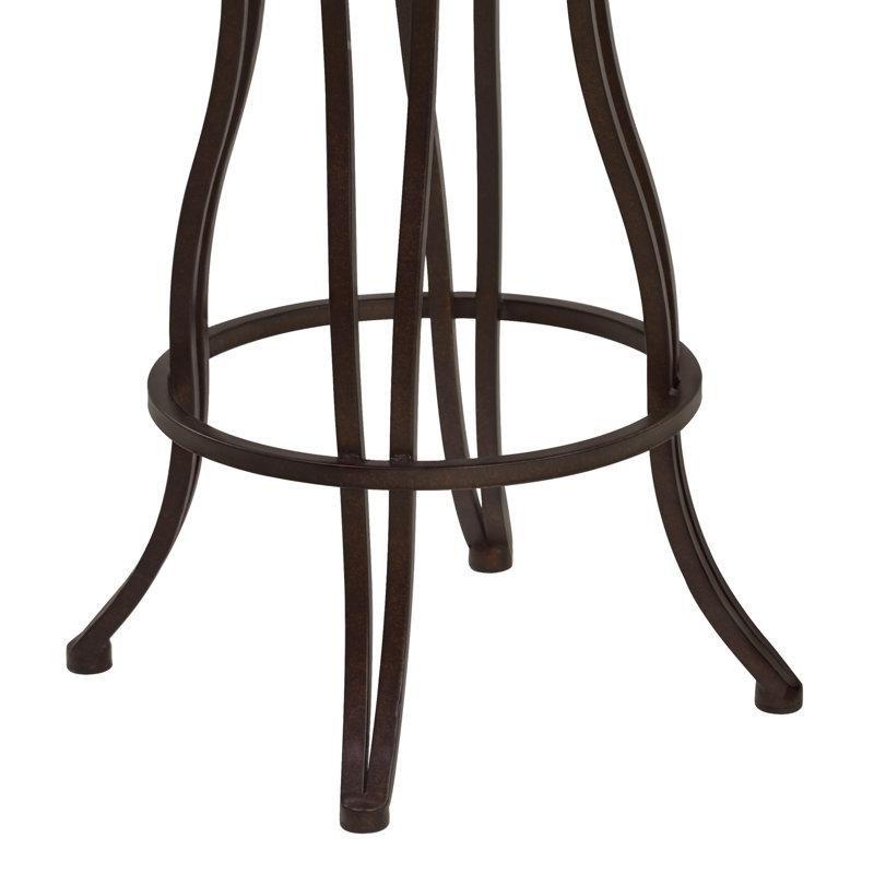 Espresso Kumaş Döşemeli Döner Ayak Destekli Ferforje Bar Sandalyesi - 66 cm - 148755
