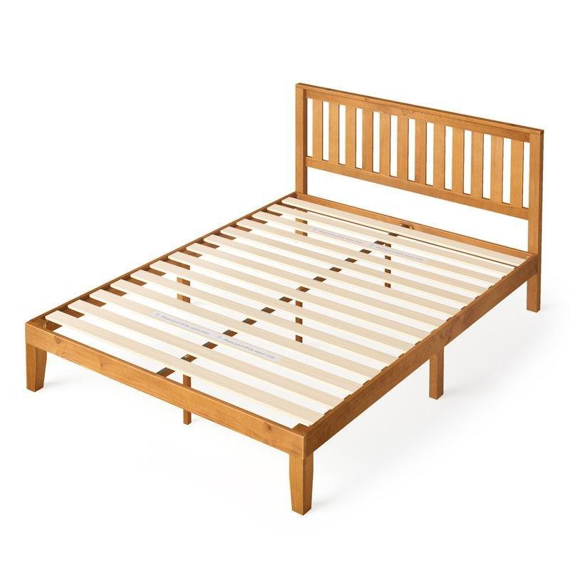 Espresso Masif Çam Ahşap Alçak Profilli Platform Karyola - 152x207 cm - 143410