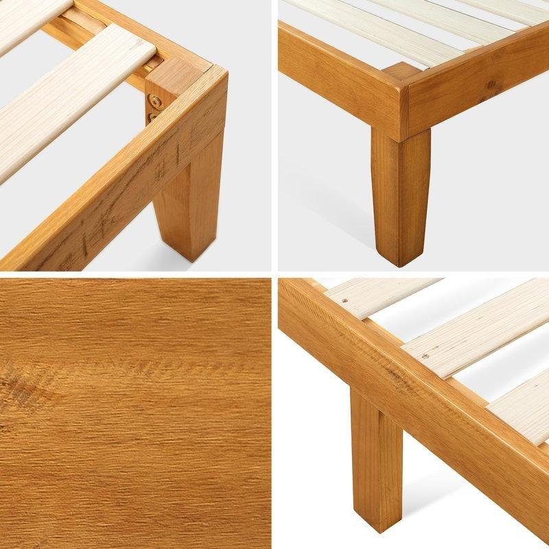 Espresso Masif Çam Ahşap Alçak Profilli Platform Karyola - 152x207 cm - 143410