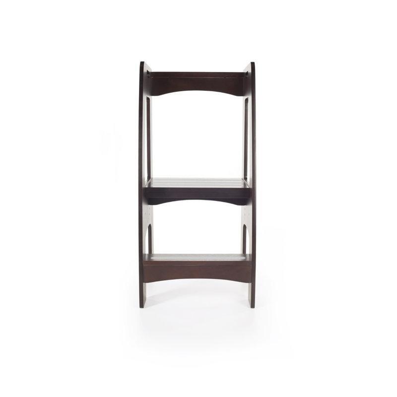 Espresso Masif ve Endüstriyel Ahşap Kaymaz 2 Basamaklı Öğrenme Kulesi - 92 cm - 163084