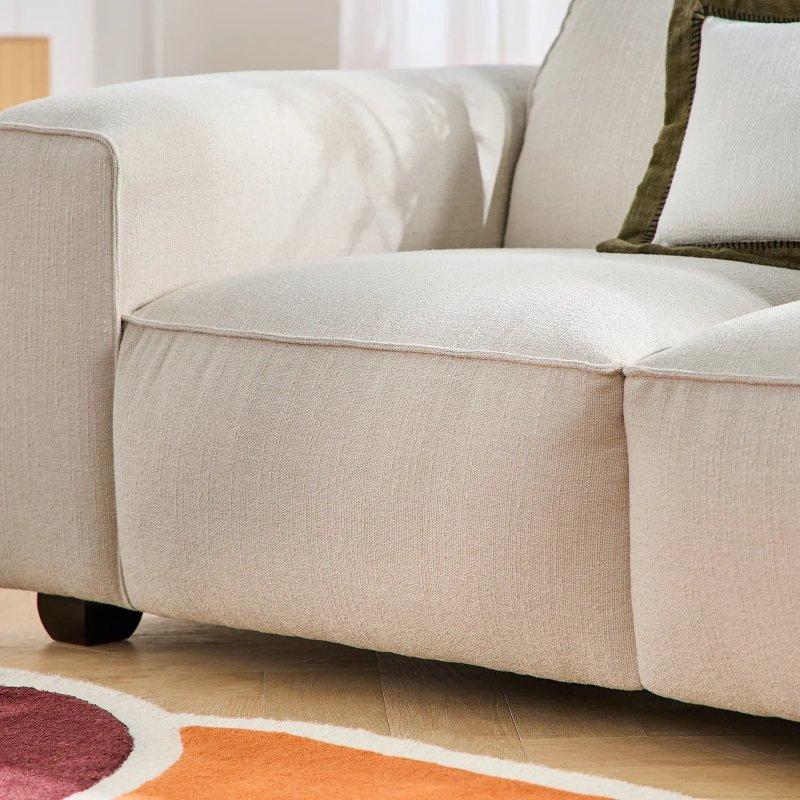 Fildişi Buklet Kumaş 2 Kişilik Koltuk - 193 cm - 154978