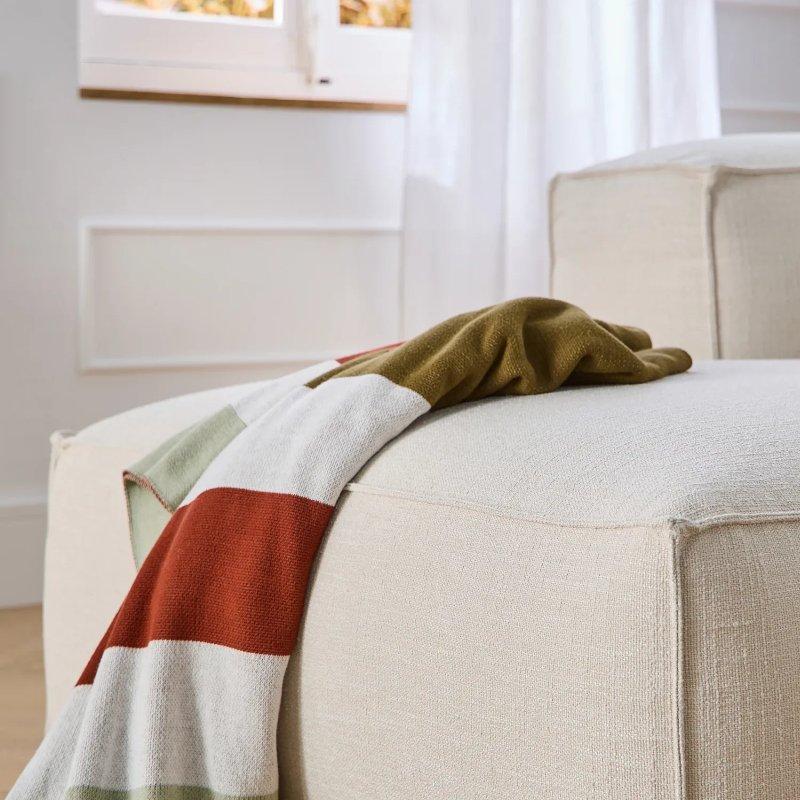 Fildişi Buklet Kumaş Sol Köşe Koltuk - 269x169 cm - 154663