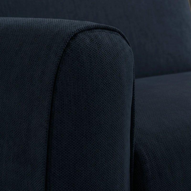 Gece Mavisi Su İtici Şönil Kumaş Yataklı İkili Koltuk - 202 cm - 154732