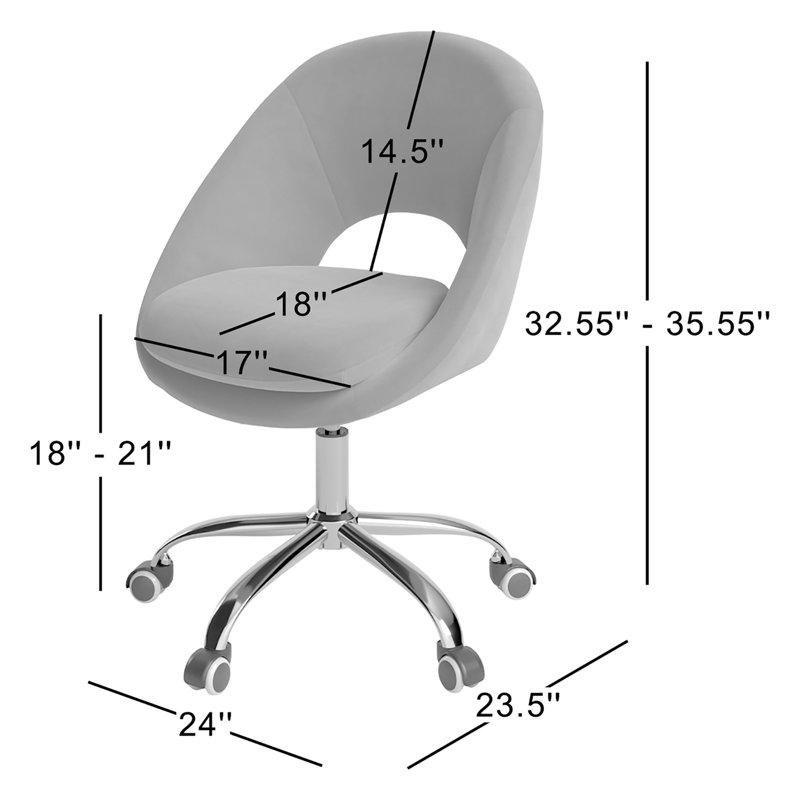 Gold Metal Ayaklı Kadife Döner Tekerlekli Makyaj Sandalyesi - 146187