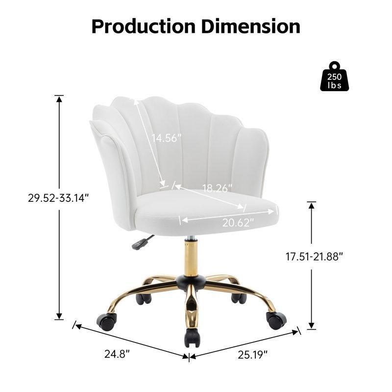 Gold Metal Ayaklı Kadife Kapitoneli Döner Tekerlekli Çocuk Sandalyesi - 146646
