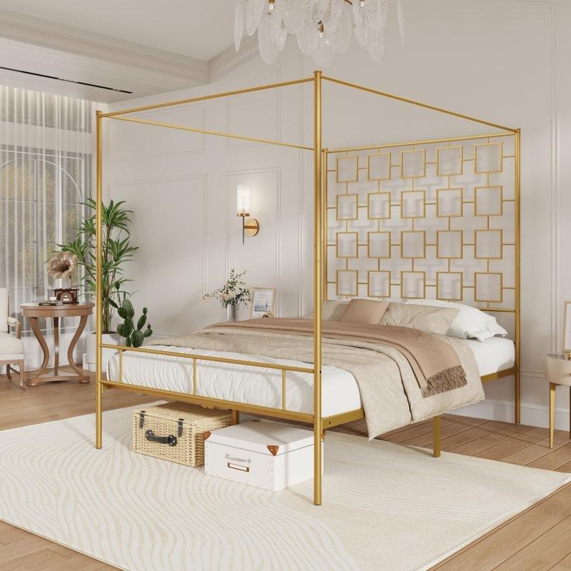 Gold Metal Cibinlikli Karyola - 154x210 cm - 142474