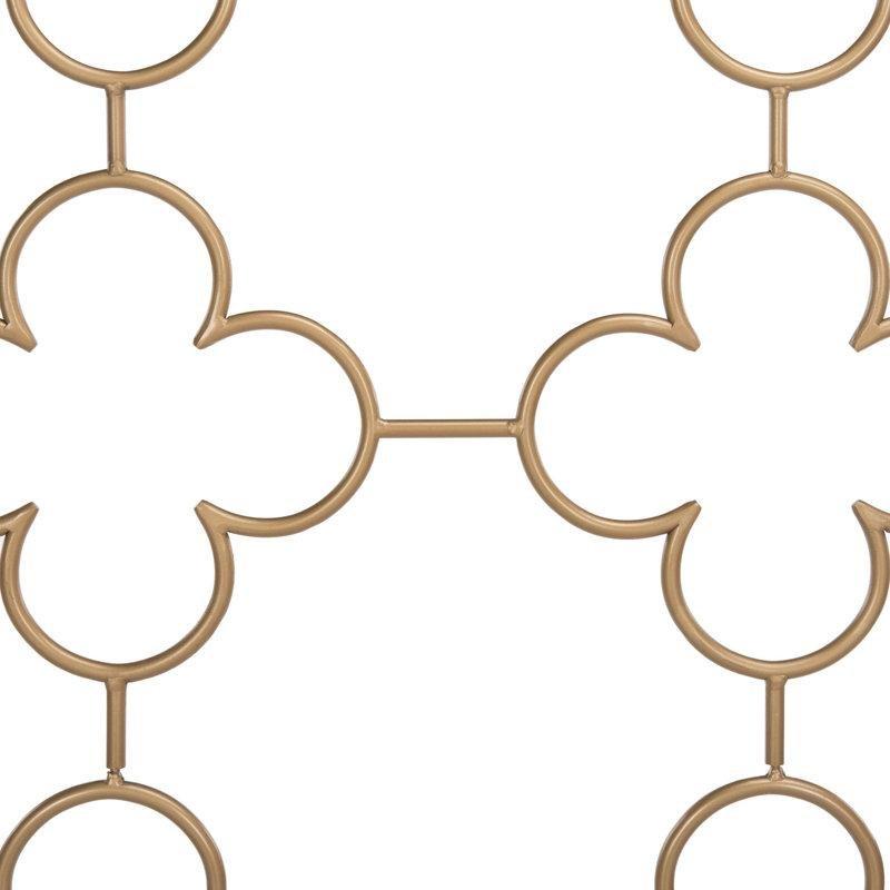 Gold Metal Yonca Desenli Karyola - 159x211 cm - 144993