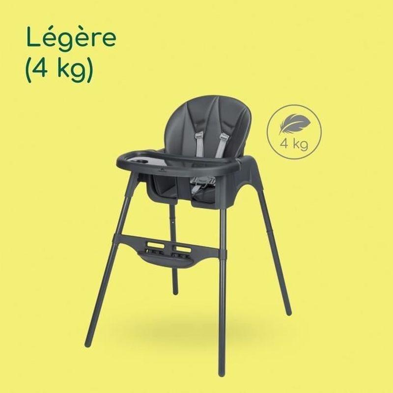 Grafit Tonu 2'si 1 Arada Yatırılabilir Ayak Destekli Mama Sandalyesi - 162796