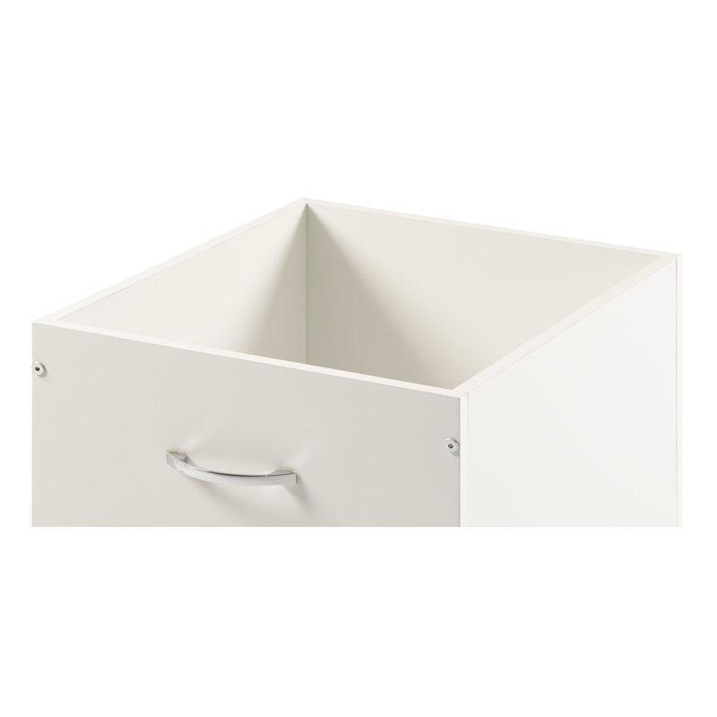 Gri Beyaz Masif Ahşap Tekerlekli Oyuncak Dolabı - 41x51 cm - 150492