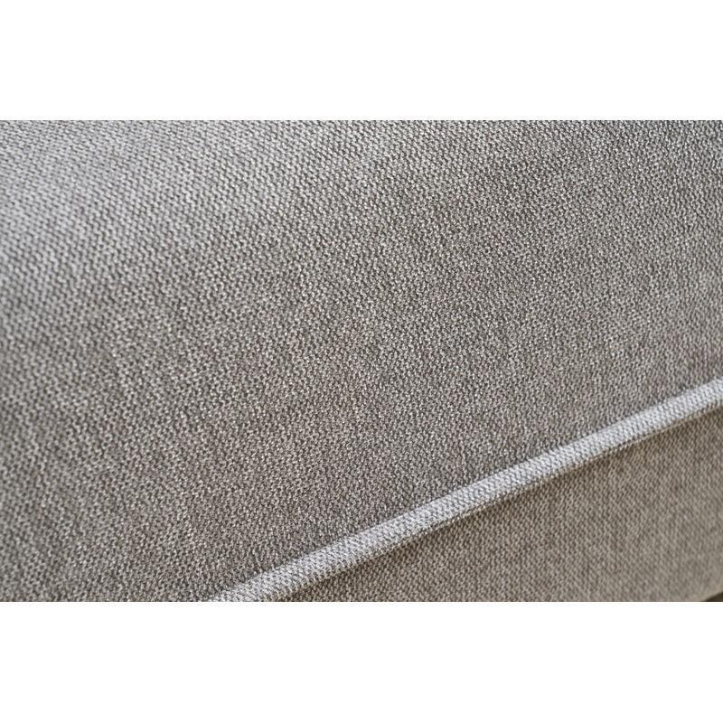 Gri Dokulu Kadife Kumaş Masif Ahşap Ayaklı 3 Kişilik Koltuk - 206 cm - 152633