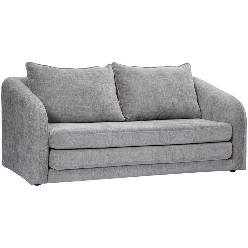 Gri Dokulu Kadife Kumaş Yatak Olan İkili Koltuk - 165 cm - 152817