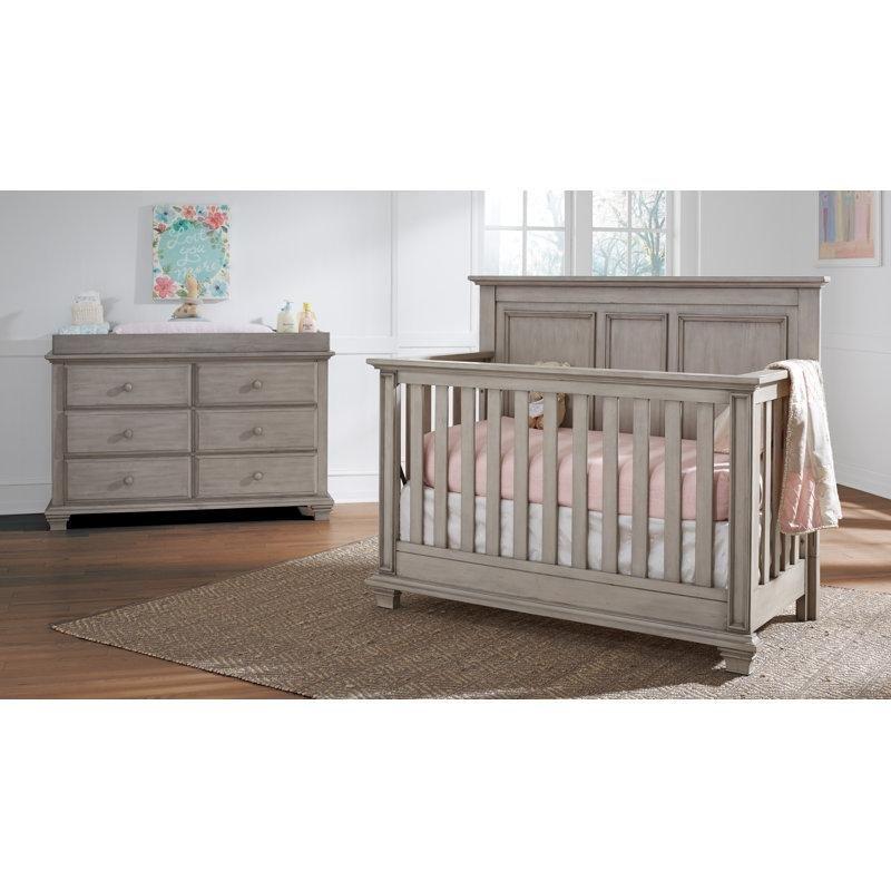 Gri Kahverengi Masif Ahşap 4ü 1 Arada Dönüşebilen Büyüyen Beşik - 150x82 cm - 161887