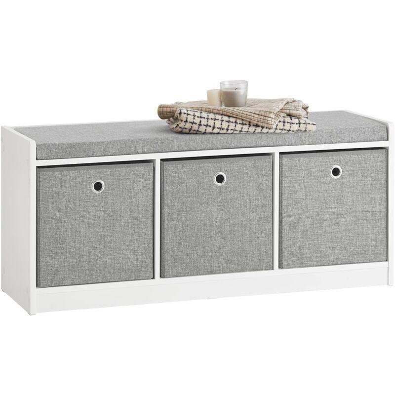 Gri MDF Minderli Sepetli Oyuncak Dolabı - 102x32x45 cm - 150787