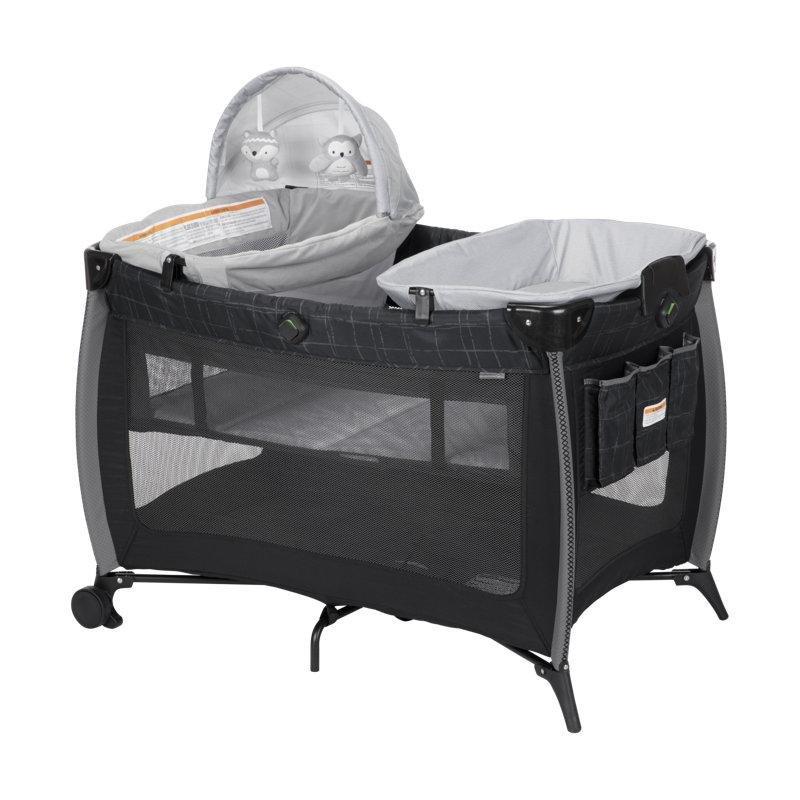 Gri Metal Katlanabilir Tekerlekli 3ü 1 Arada Anne Yanı Beşik - 75x58 cm - 161611