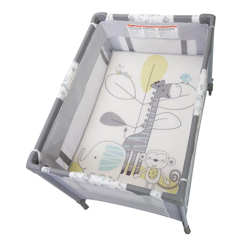 Gri Metal Katlanabilir Tekerlekli Alt Değiştirme Üniteli Anne Yanı Beşik - 74x72 cm - 161515