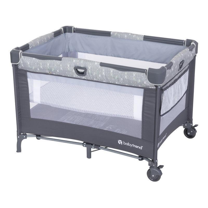 Gri Metal Taşınabilir Alt Değiştirme Üniteli Anne Yanı Beşik - 108x76 cm - 161491