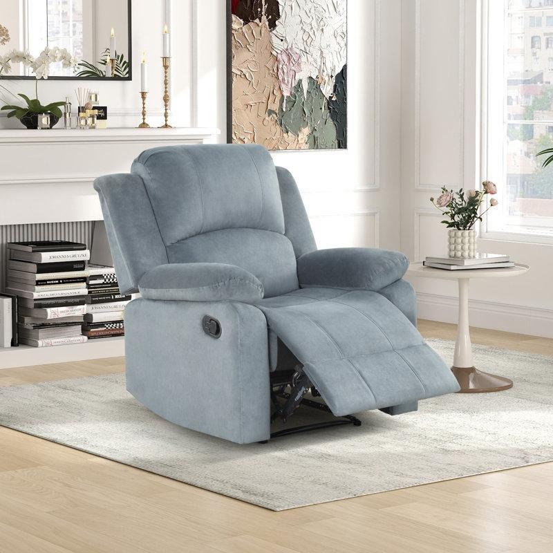 Gri Mikrofiber Kumaş Manuel Mekanizmalı Yastık Kolçaklı Tv Koltuğu - 89 cm - 156571