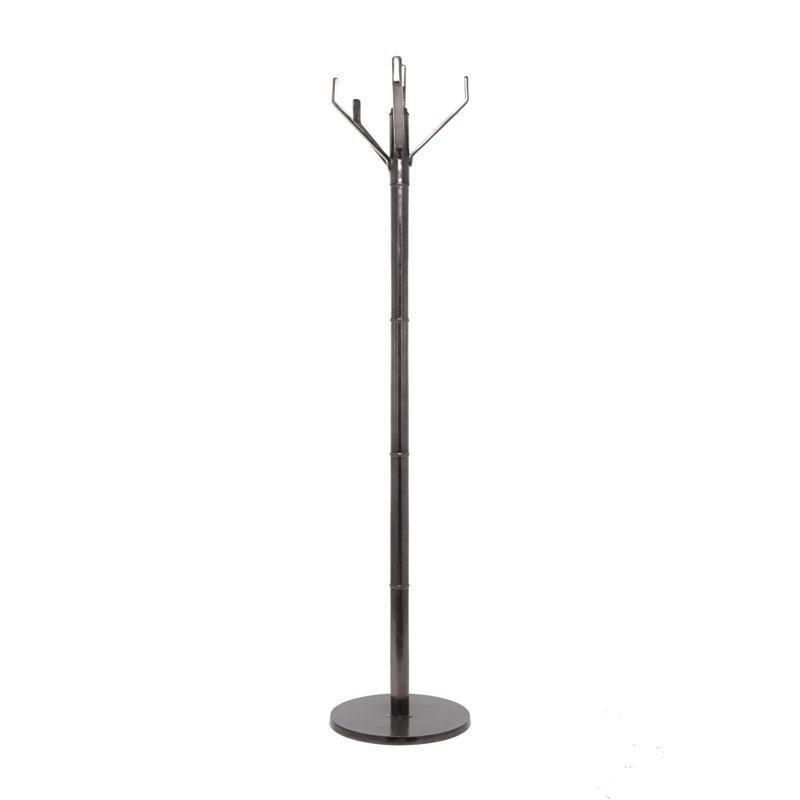 Gümüş Rengi Alüminyum 5 Kancalı Ayaklı Portmanto - Vestiyer - 174x39x39 cm - 161242