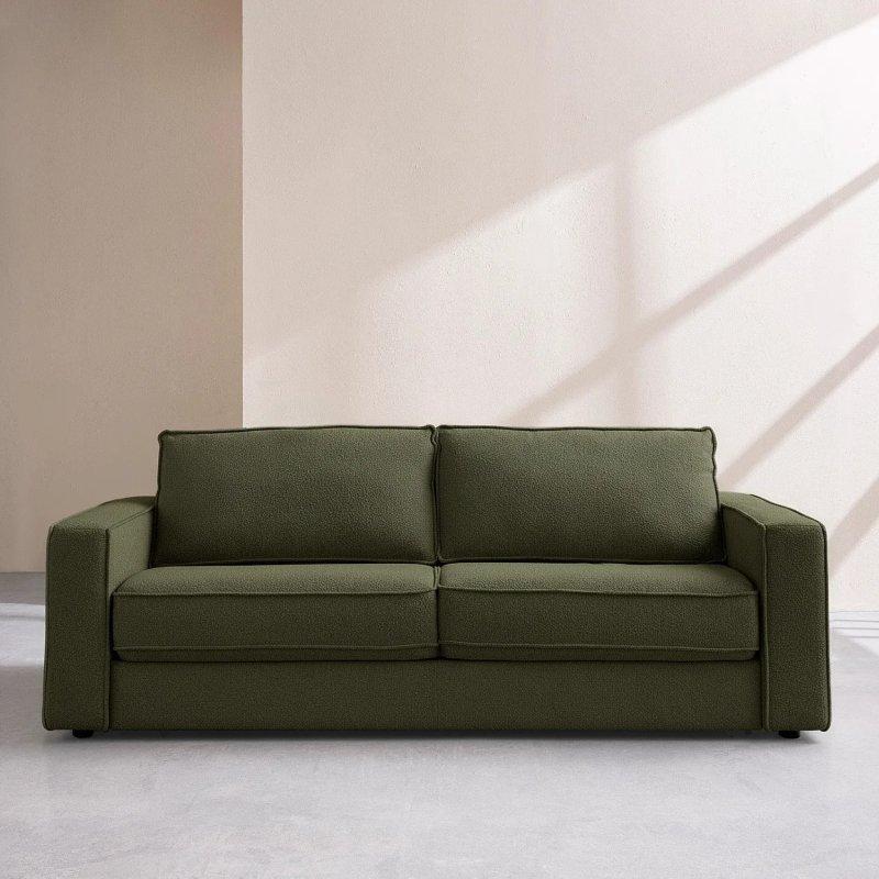 Haki Yeşil Tolfa Bukle Kumaş 3 Kişilik Yataklı Koltuk - 222 cm - 154796 Haki Yeşil Tolfa Bukle Kumaş 3 Kişilik Yataklı Koltuk - 222 cm - 154796