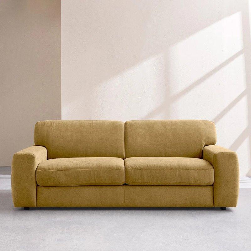 Hardal Sarısı Atrani Kumaş Yataklı Üçlü Koltuk - 238 cm - 154384 Hardal Sarısı Atrani Kumaş Yataklı Üçlü Koltuk - 238 cm - 154384