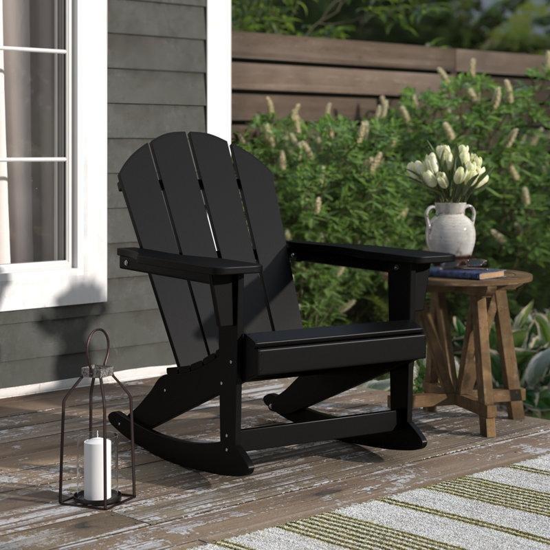 Hava Koşullarına Dayanıklı HDPE Adirondack Sallanan Sandalye - 146427
